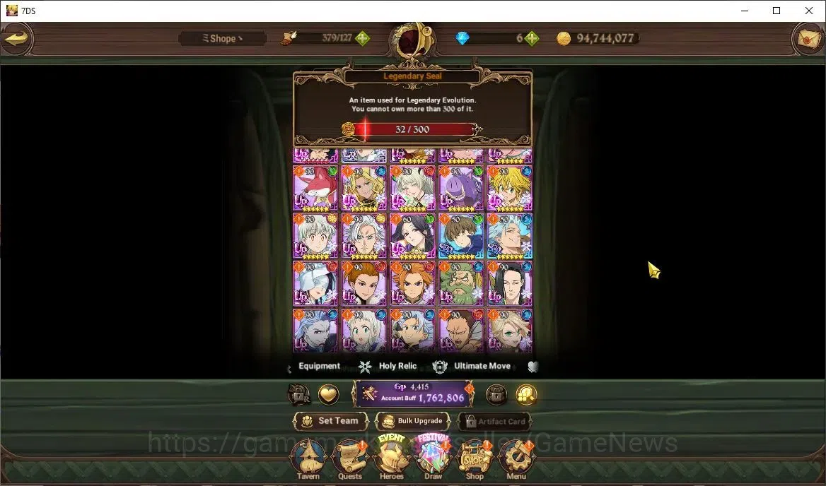 The Seven Deadly Sins: Grand Cross Accounts Global|1,7M CC|32 LS|1 LR+5 UR|Elizabeth,Nemesis M image 4