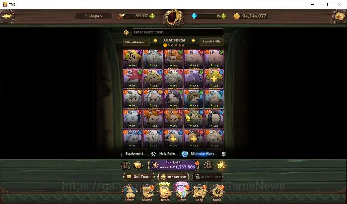 The Seven Deadly Sins: Grand Cross Accounts Global|1,7M CC|32 LS|1 LR+5 UR|Elizabeth,Nemesis M image 5