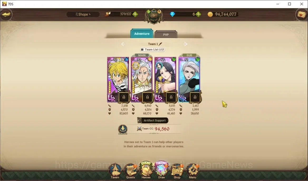 The Seven Deadly Sins: Grand Cross Accounts Global|1,7M CC|32 LS|1 LR+5 UR|Elizabeth,Nemesis M image 9