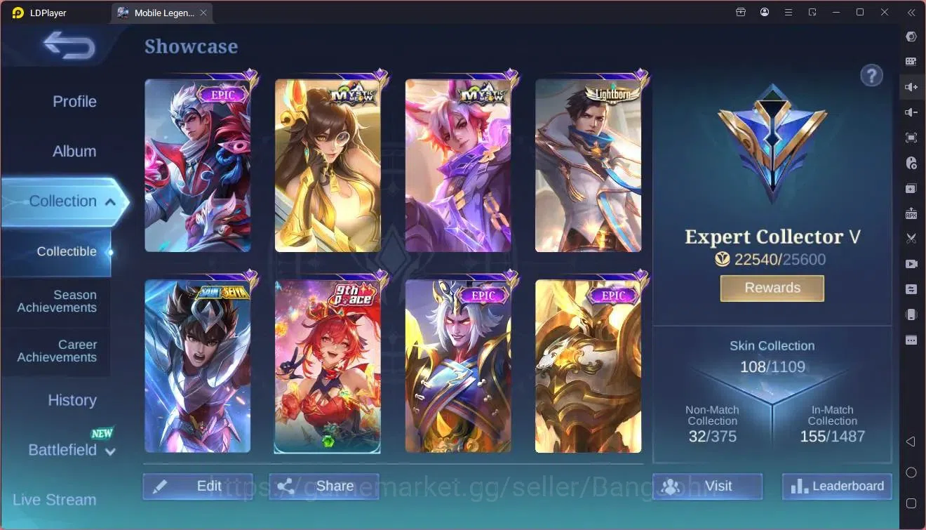 Mobile Legends: Bang Bang Accounts Global|Hero 87|Skin 108|Expert|SaintSaiya Badang|M image 2