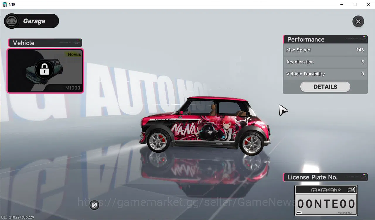 Neverness to Everness Accounts GLOBAL NA |HL 3| 1 SSR Limited Nanally + Car Skin  image 4