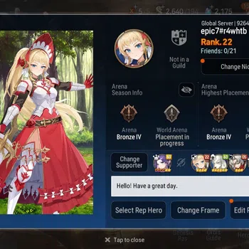 Epic Seven Accounts Others Global Unverif | 7 ML(TR Elvira,B Arunka,LR Krau,,SS Vivian,Etc.)|PoH ON|SS 2.1K|Stigma 8,2k|Log