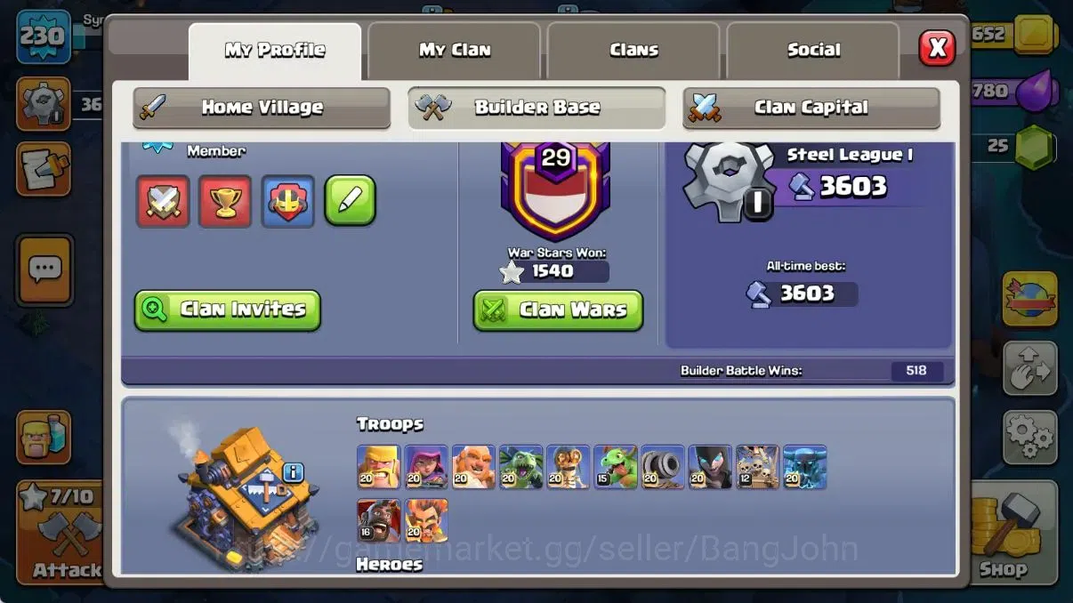 Clash of Clans Accounts Global | TH 18-BH 10|LVL 230|HH 12|AQ 105 Max,MP 9 image 17