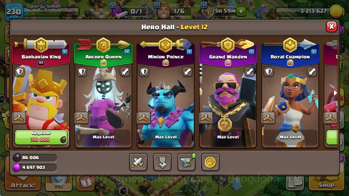 Clash of Clans Accounts Global | TH 18-BH 10|LVL 230|HH 12|AQ 105 Max,MP 9 image 6