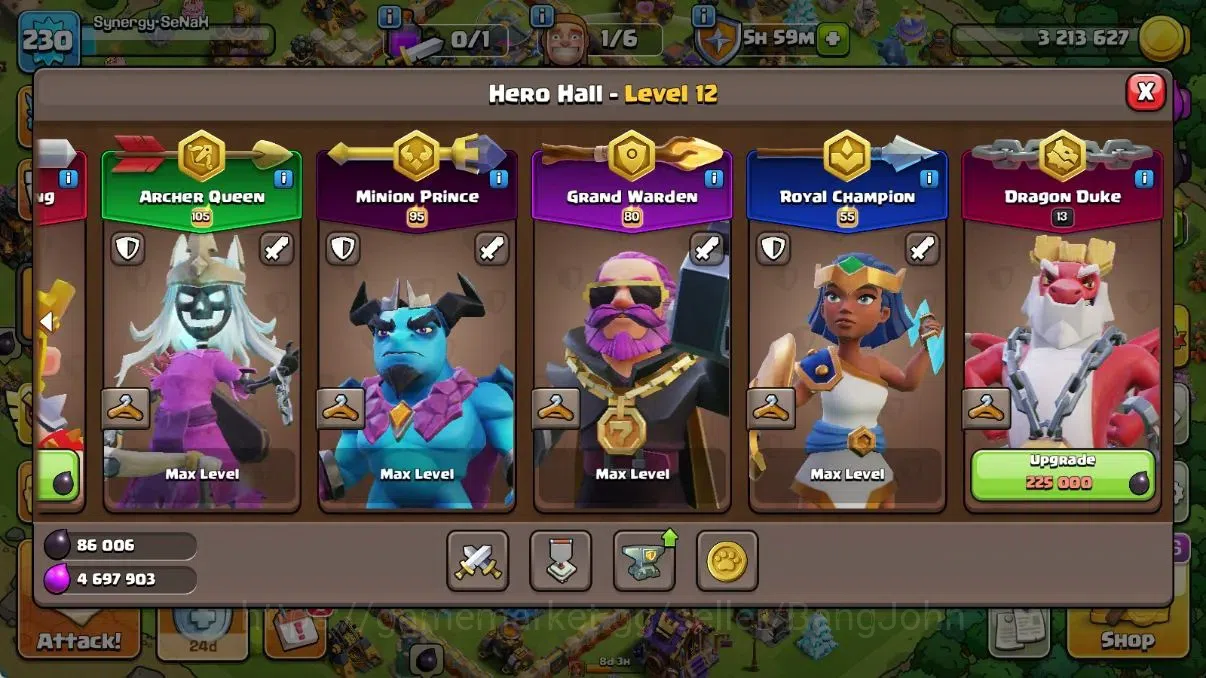 Clash of Clans Accounts Global | TH 18-BH 10|LVL 230|HH 12|AQ 105 Max,MP 9 image 7