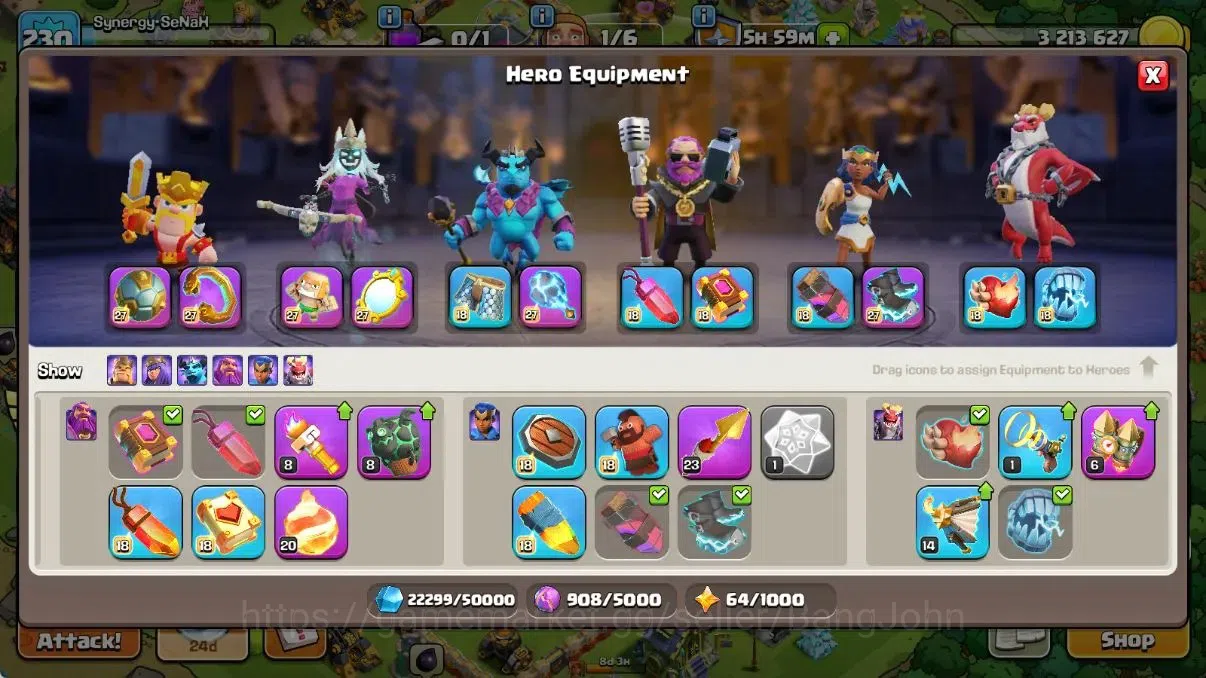 Clash of Clans Accounts Global | TH 18-BH 10|LVL 230|HH 12|AQ 105 Max,MP 9 image 9