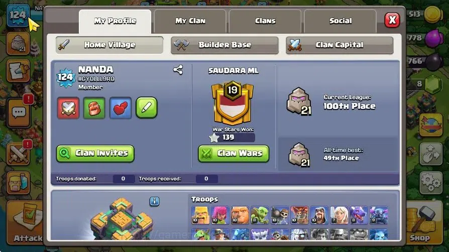 Clash of Clans Accounts High-End TH14-BH9|Lv.124|BK52,AQ64,M44,GW43,RC23|BM20,BC19|HH78|6 Legendary & 8 Gold 1