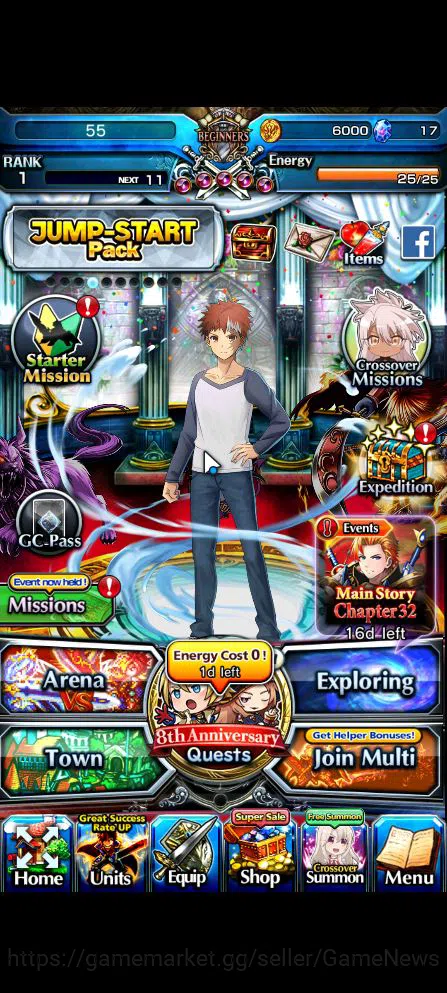 Grand Summoners Accounts Global|Rank 1|Fresh Starter|1 Ascend| Shirou Emiya image 1
