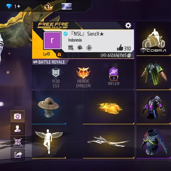 Free Fire Accounts POLOSAN IDAMAN - TOPI JERAMI - SKIN TINJU KECE - ANGEL MERAH - EMOT SAYAP - EMOT COBRA - BAJU IRON BLADE