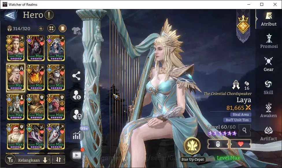 Watcher of Realms Accounts GLOBAL 60x|8M Power|11 Lord[IngridA4,Ezareth,Laya, image 12