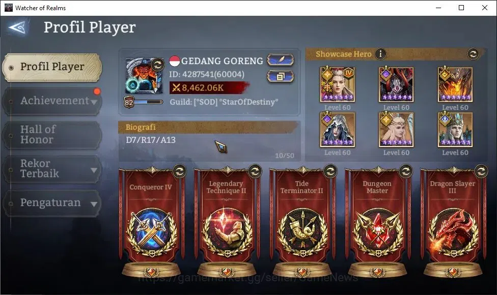 Watcher of Realms Accounts GLOBAL 60x|8M Power|11 Lord[IngridA4,Ezareth,Laya, image 2