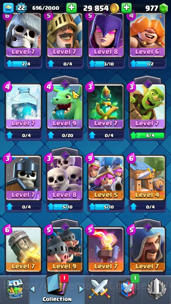 Clash Royale Accounts Starter Lvl 22|Trophy 3132|KTL 9|Fresh Starter|Limited Skin|Card 64| 3 Evo, 14 Epic, 24 Rare, 26 10