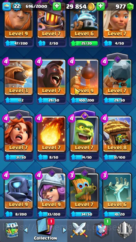 Clash Royale Accounts Starter Lvl 22|Trophy 3132|KTL 9|Fresh Starter|Limited Skin|Card 64| 3 Evo, 14 Epic, 24 Rare, 26 11