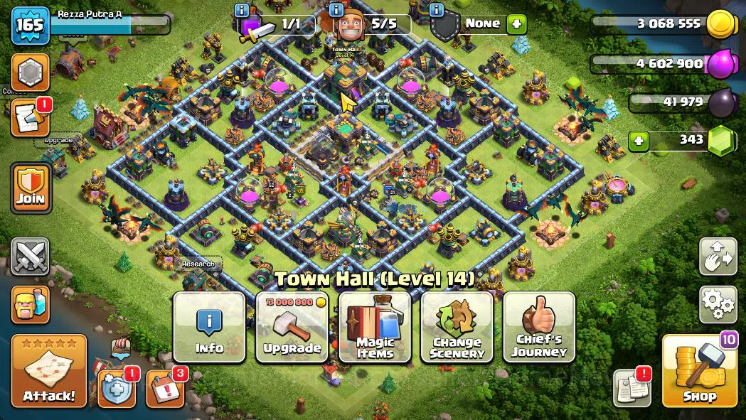 Clash of Clans Mid-Tier TH 14 - BH 10|LV 165|HH 8|BK 55,AQ 52,GW 34,MP 43, image 1
