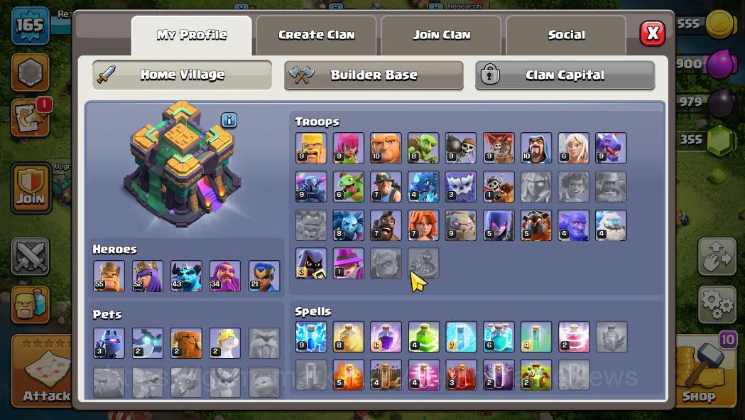 Clash of Clans Accounts Mid-Tier TH 14 - BH 10|LV 165|HH 8|BK 55,AQ 52,GW 34,MP 43,RC 21|CN OFF|Protect OFF|TAKE 13