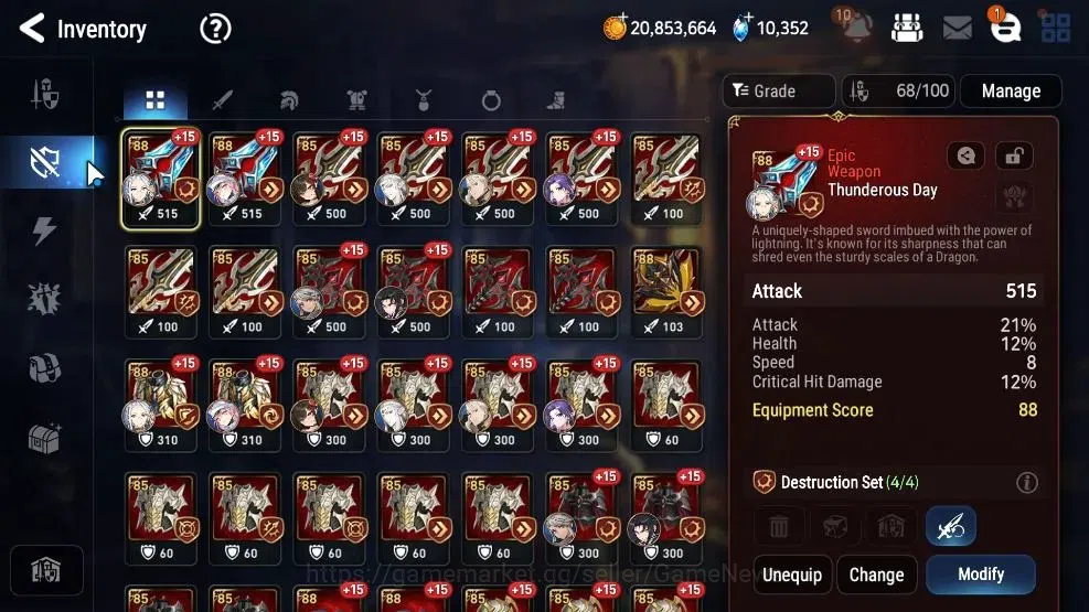 Epic Seven Accounts GLOBAL Unverif|NewEra|6 ML(Rhiana&Luciela,Ruele oL image 14
