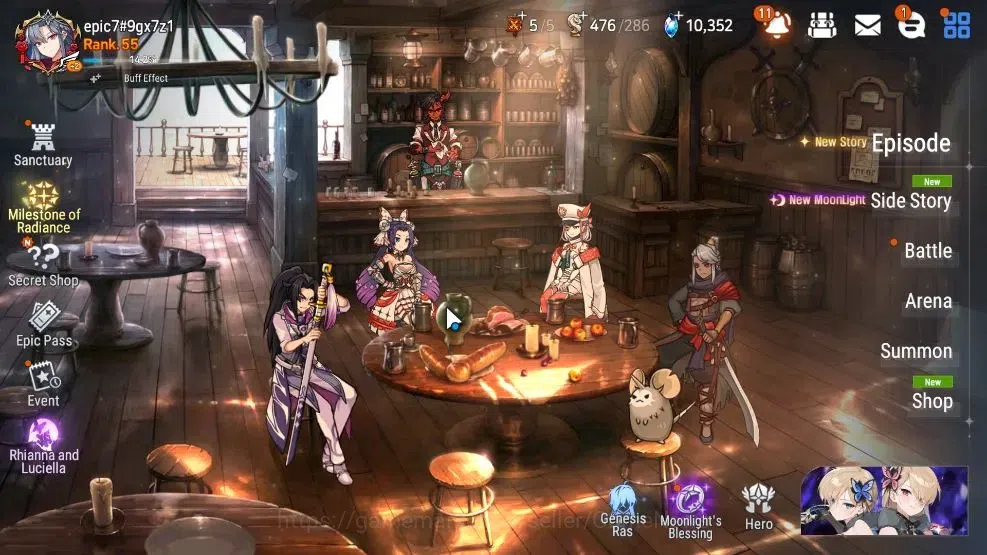 Epic Seven Accounts GLOBAL Unverif|NewEra|6 ML(Rhiana&Luciela,Ruele oL image 3