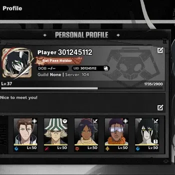 BLEACH: Soul Resonance Accounts NuverseSEA|Lv 37|6 SSR|(UlquiorraB1,Aizen,Urahara)+Stamp,Tosen,Sajin,Yoruichi|3