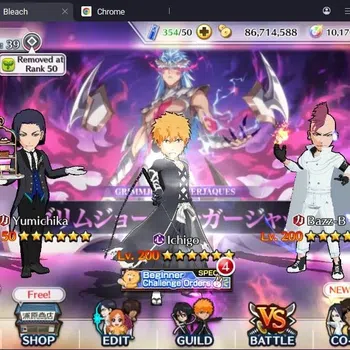 Bleach: Brave Souls Accounts Starter Global |86M BP+10K Orb|Fresh Story|Grimmjow 11th,IchigoDT,Gremmy9th,Aizen