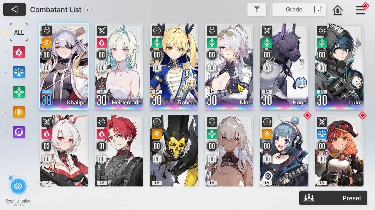 Chaos Zero Nightmare Accounts GLOBAL Lv 34|6 SSR[Heidemari,Tiphera,Narja,LukeM1, image 3