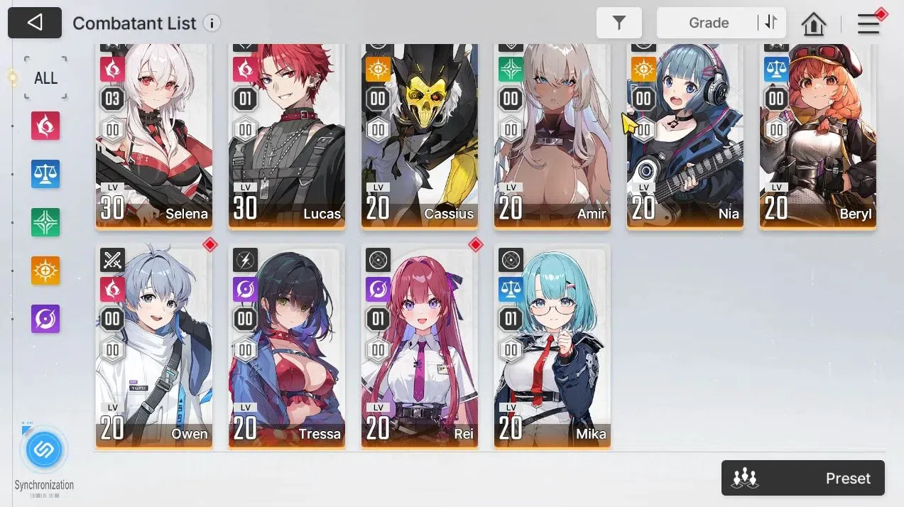 Chaos Zero Nightmare Accounts GLOBAL Lv 34|6 SSR[Heidemari,Tiphera,Narja,LukeM1, image 4