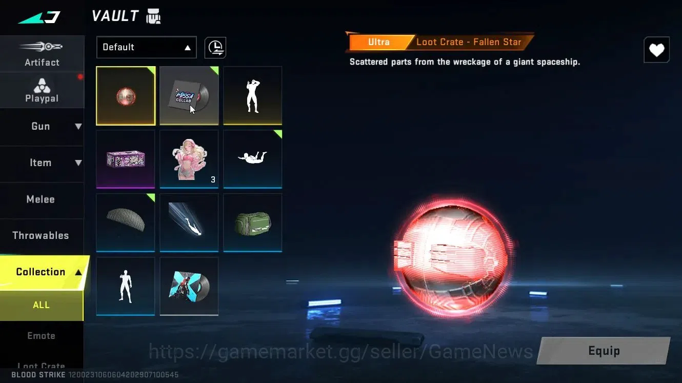 Blood Strike Accounts Others ASIA|ULTRA (ZERO-Nullifier)|Legendary Guns (M700, QBZ95-Blood Vengenace)|Loot Crate-Fallen 9
