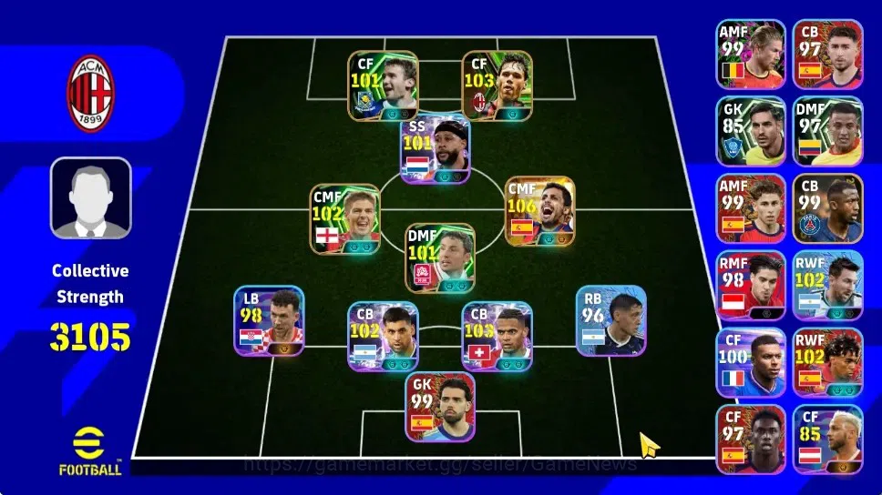 eFootball Accounts Legends & Iconic Players Android|Big Time Rodri 19 Jul'26|Epic Marco van Basten,Steven Gerard,Showtime 1
