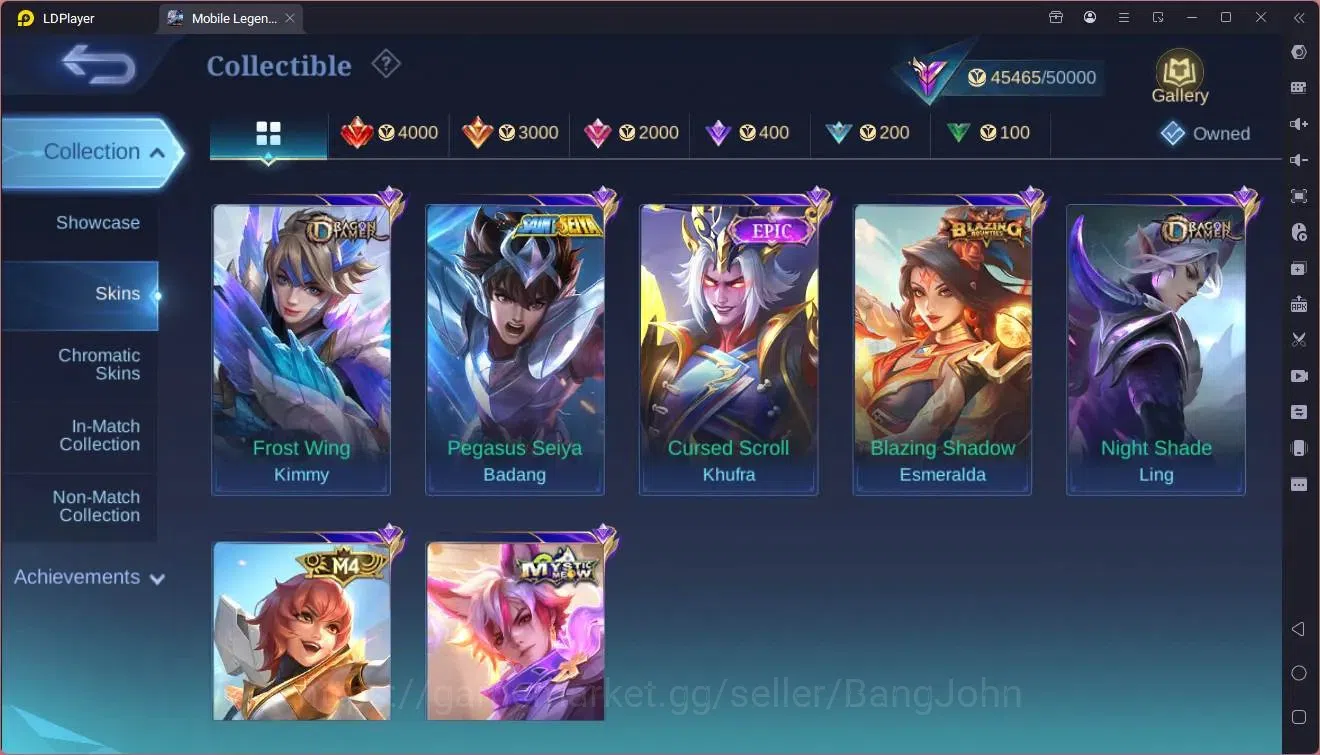 Mobile Legends: Bang Bang Accounts Global|Hero 118|Skin 211|Renowned|KOF Karina|Lucky image 12