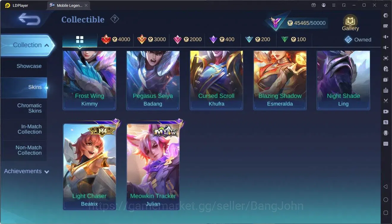 Mobile Legends: Bang Bang Accounts Global|Hero 118|Skin 211|Renowned|KOF Karina|Lucky image 13