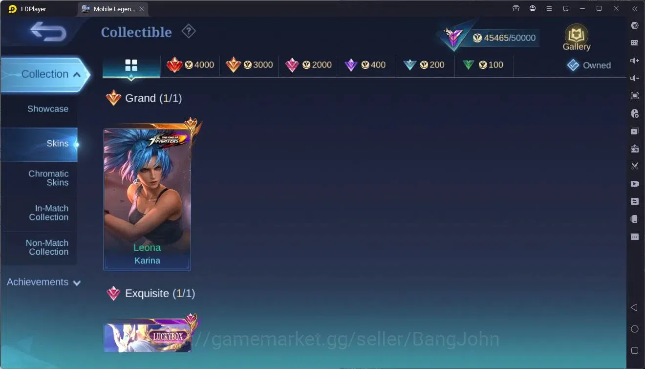 Mobile Legends: Bang Bang Accounts Global|Hero 118|Skin 211|Renowned|KOF Karina|Lucky image 7