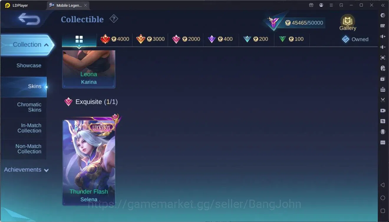 Mobile Legends: Bang Bang Accounts Global|Hero 118|Skin 211|Renowned|KOF Karina|Lucky image 8