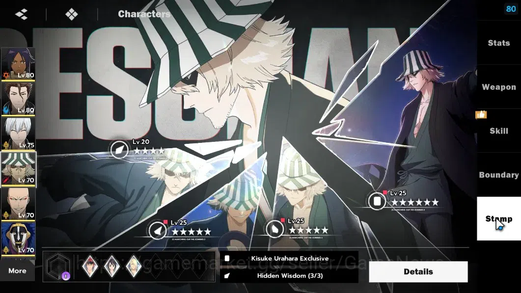BLEACH: Soul Resonance Accounts NuverseSEA|LV 72|14 SSR[Aizen,Gin,UraharaB1,Ikkaku image 15