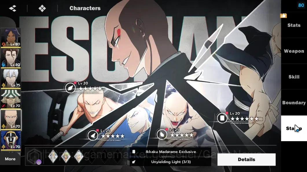 BLEACH: Soul Resonance Accounts NuverseSEA|LV 72|14 SSR[Aizen,Gin,UraharaB1,Ikkaku image 18