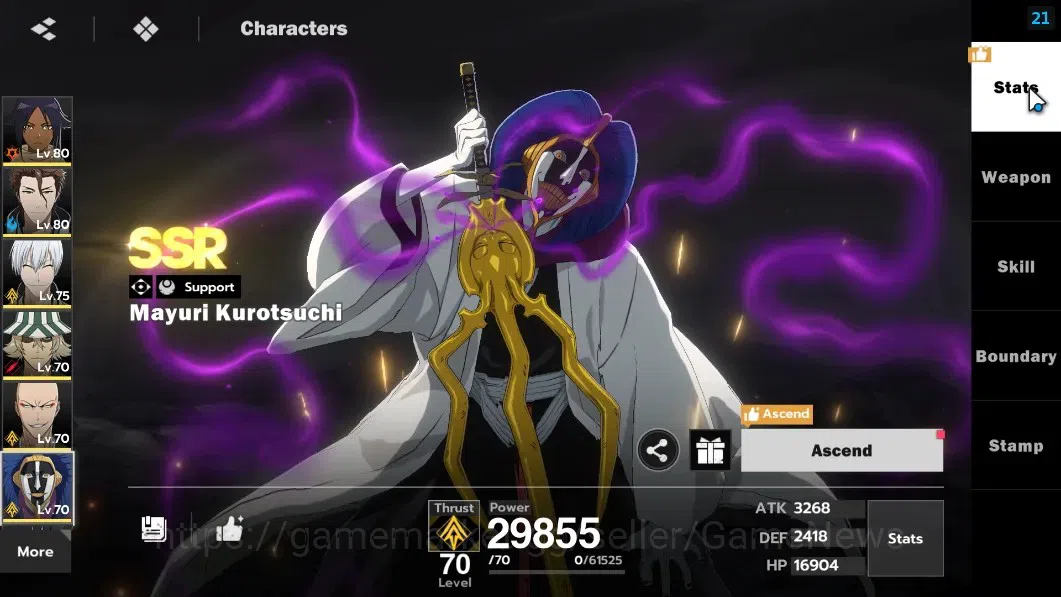 BLEACH: Soul Resonance Accounts NuverseSEA|LV 72|14 SSR[Aizen,Gin,UraharaB1,Ikkaku image 19