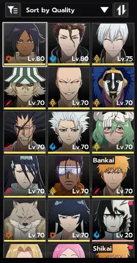 BLEACH: Soul Resonance Accounts NuverseSEA|LV 72|14 SSR[Aizen,Gin,UraharaB1,Ikkaku image 2