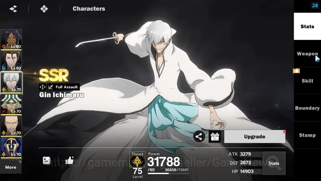 BLEACH: Soul Resonance Accounts NuverseSEA|LV 72|14 SSR[Aizen,Gin,UraharaB1,Ikkaku image 9