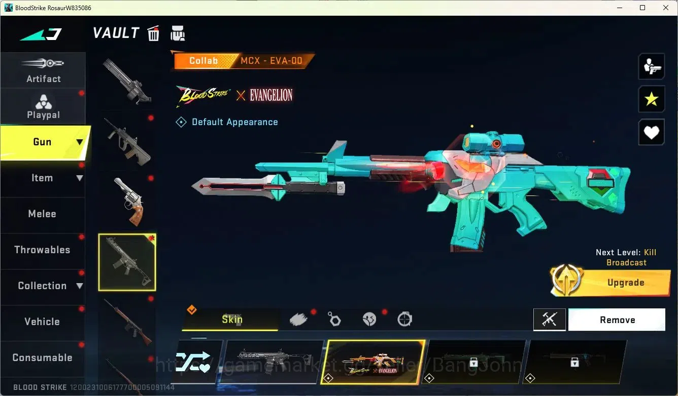Blood Strike Accounts ASIA | Collab MCX-EVA-00 | Legendary Glock-Glacier image 13