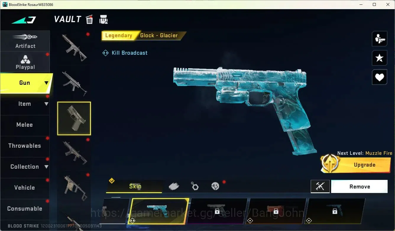 Blood Strike Accounts ASIA | Collab MCX-EVA-00 | Legendary Glock-Glacier image 15