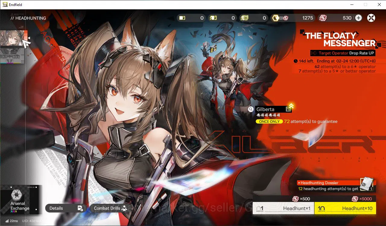 Arknights: Endfield Accounts Asia Lv51|6 SSR[Laevatain+Sign,Gilberta,Ember+Sign image 17