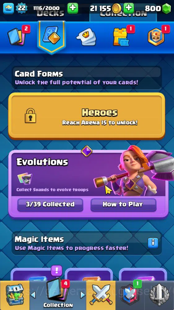 Clash Royale Accounts Starter Lvl 22|Trophy 3079|KTL 9|Fresh Starter|Limited Skin|Card 63| 3 Evo 16 Epic 22 Rare, 25 5
