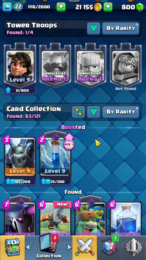 Clash Royale Accounts Starter Lvl 22|Trophy 3079|KTL 9|Fresh Starter|Limited Skin|Card 63| 3 Evo 16 Epic 22 Rare, 25 10