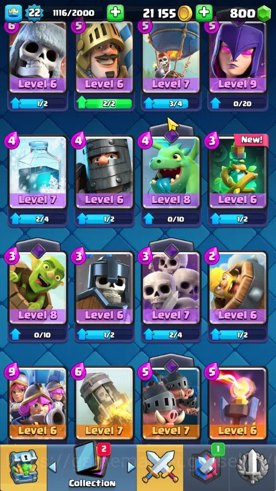 Clash Royale Accounts Starter Lvl 22|Trophy 3079|KTL 9|Fresh Starter|Limited Skin|Card 63| 3 Evo 16 Epic 22 Rare, 25 11