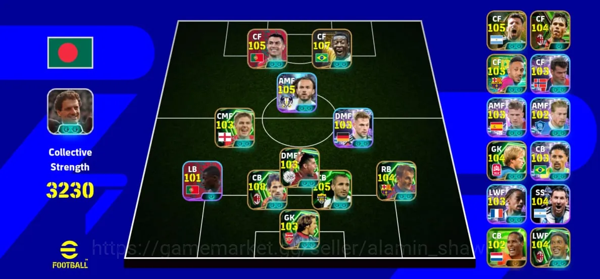 eFootball Accounts Legends & Iconic Players eFootball Top-Tier ID | 3230 Strength | Dream Team Ready 1
