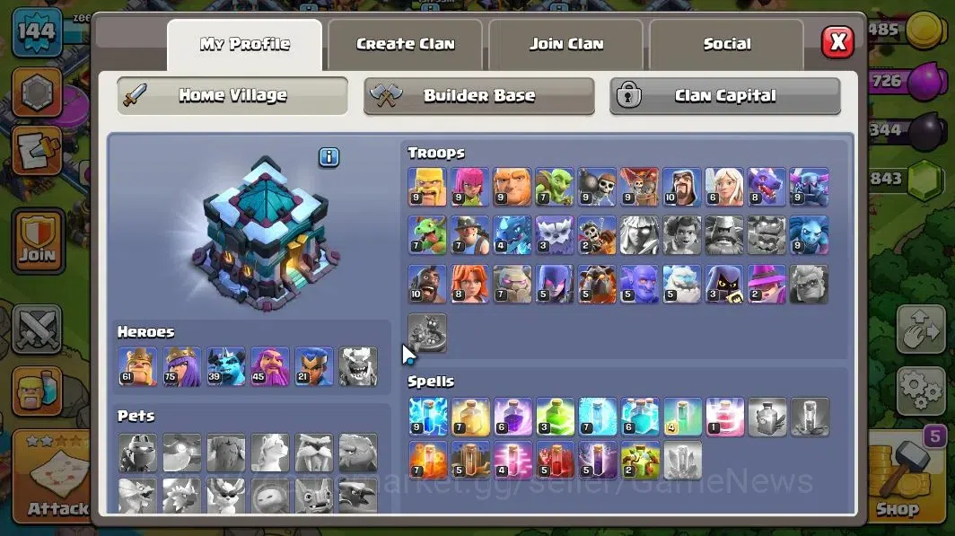 Clash of Clans Accounts LV 144|TH 13 - BH 7|HH 7|Limited Skin|BK 61,AQ 75, image 3
