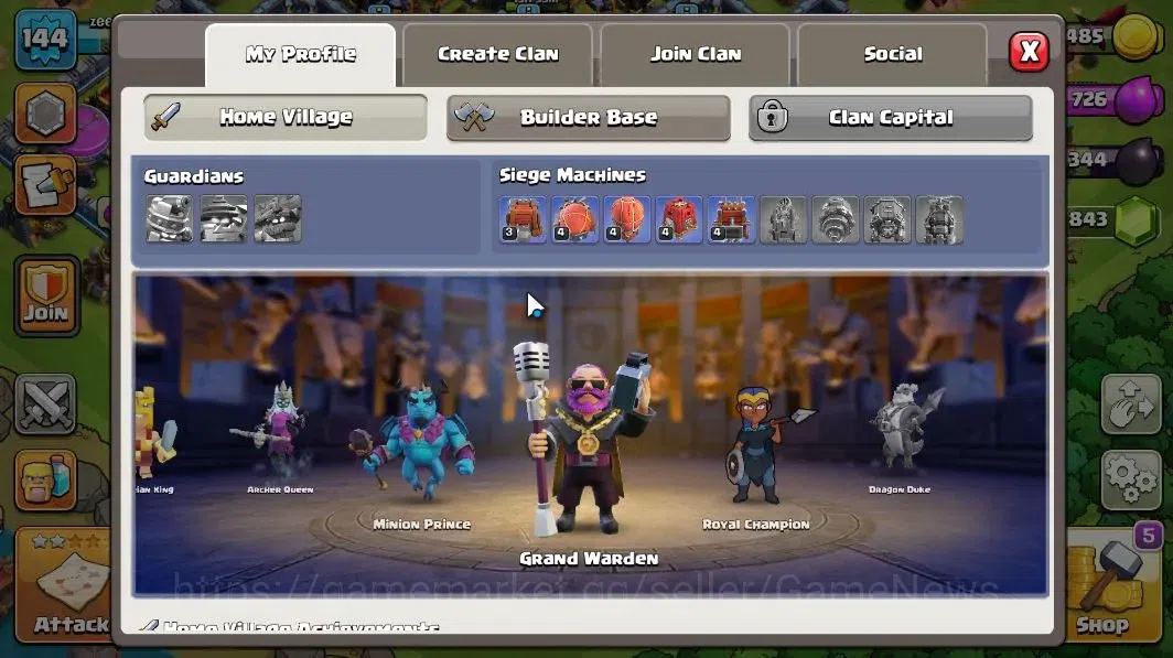 Clash of Clans Accounts LV 144|TH 13 - BH 7|HH 7|Limited Skin|BK 61,AQ 75, image 4