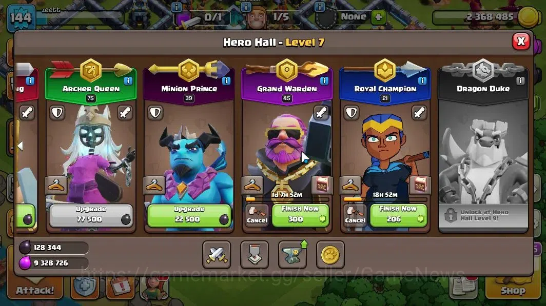 Clash of Clans Accounts LV 144|TH 13 - BH 7|HH 7|Limited Skin|BK 61,AQ 75, image 9