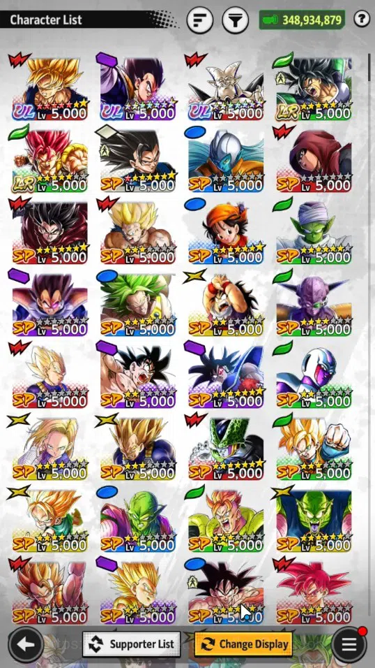 Dragon Ball Legends Accounts High-End Android | Lvl 150|348M Total Power|2K CC|2 LR|3 UL|LR SSG Shallet,Broly Fury|UL O 7