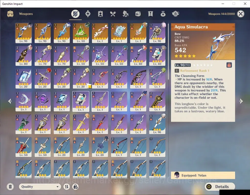 Genshin Impact Accounts ASIA|AR 56|All Unset|5 Limited+ 7(*5Wep)|[Flins,Ne image 7