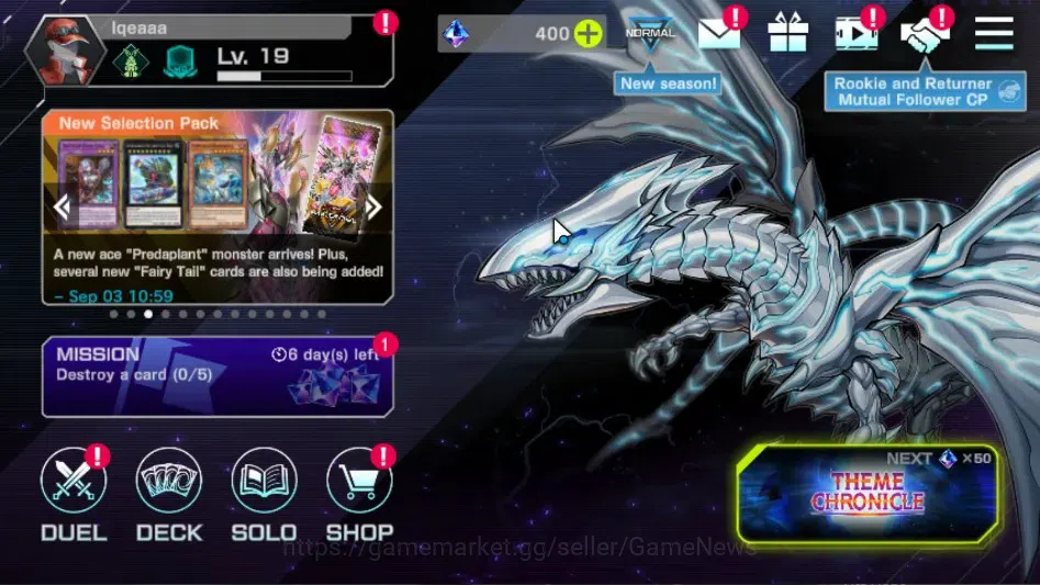 Yu-Gi-Oh! Master Duel Accounts Mid-Level Android|Lv 19|20 Deck|Dracotail,VSK9,Kewl Elfnote,Yummys,Albaz,Etc|Ranked 1