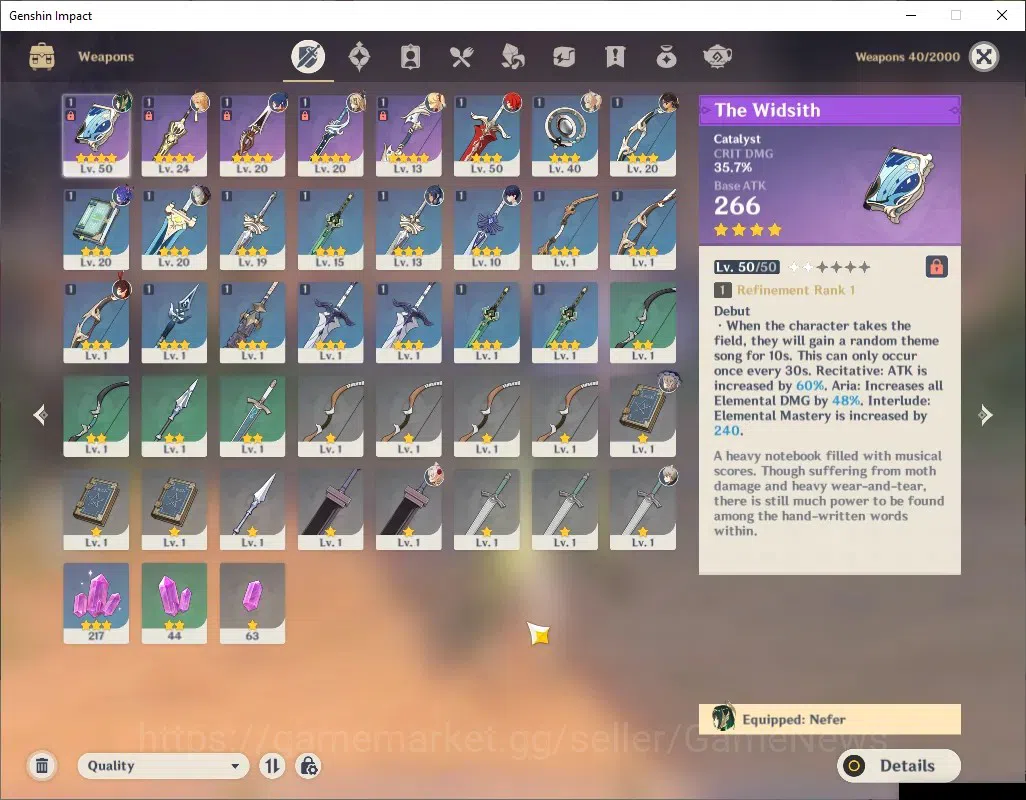 Genshin Impact Accounts ASIA | AR 29 | 1 Limited + 1 (*5Standard) | Nefer  image 4
